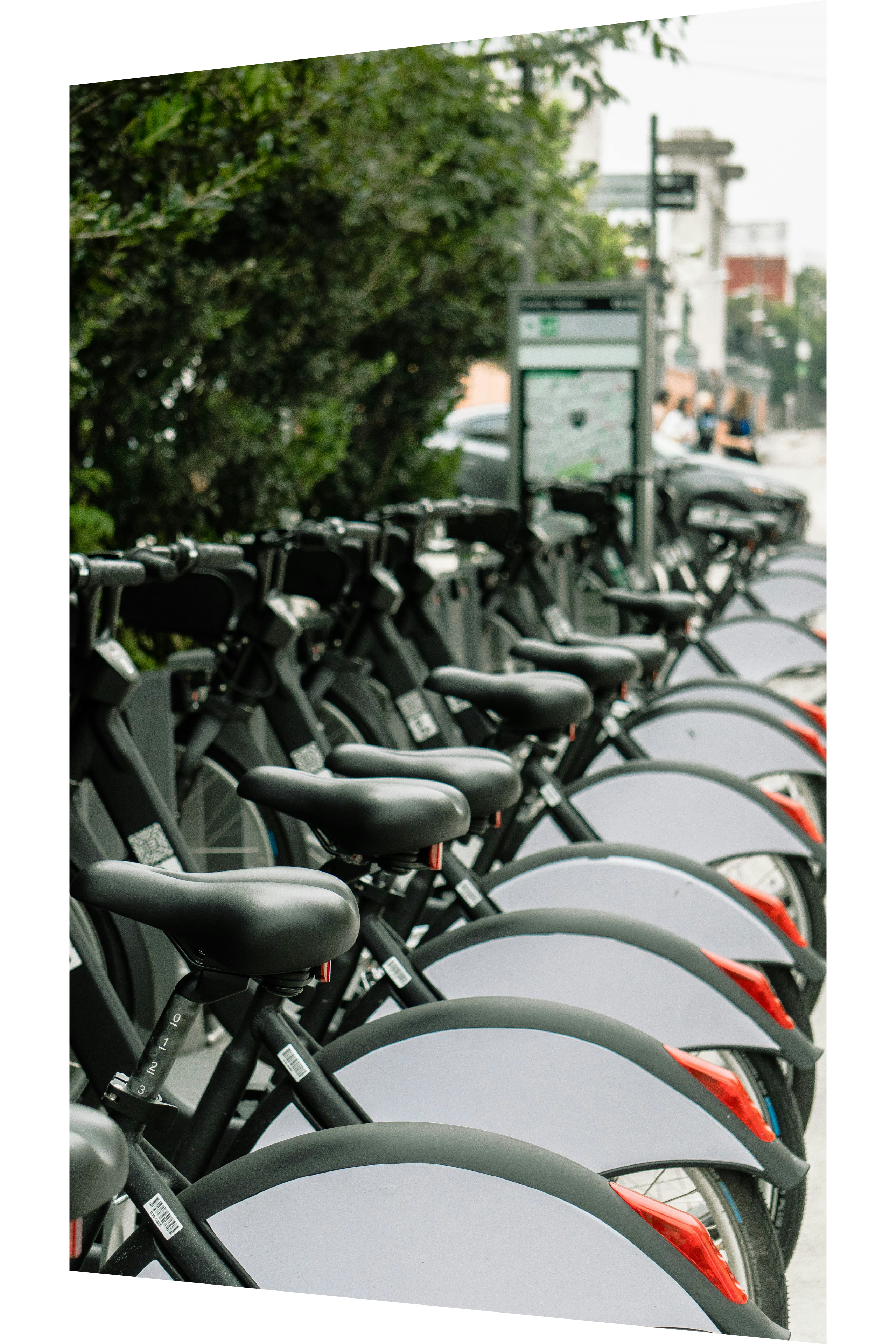 bikes docked at station