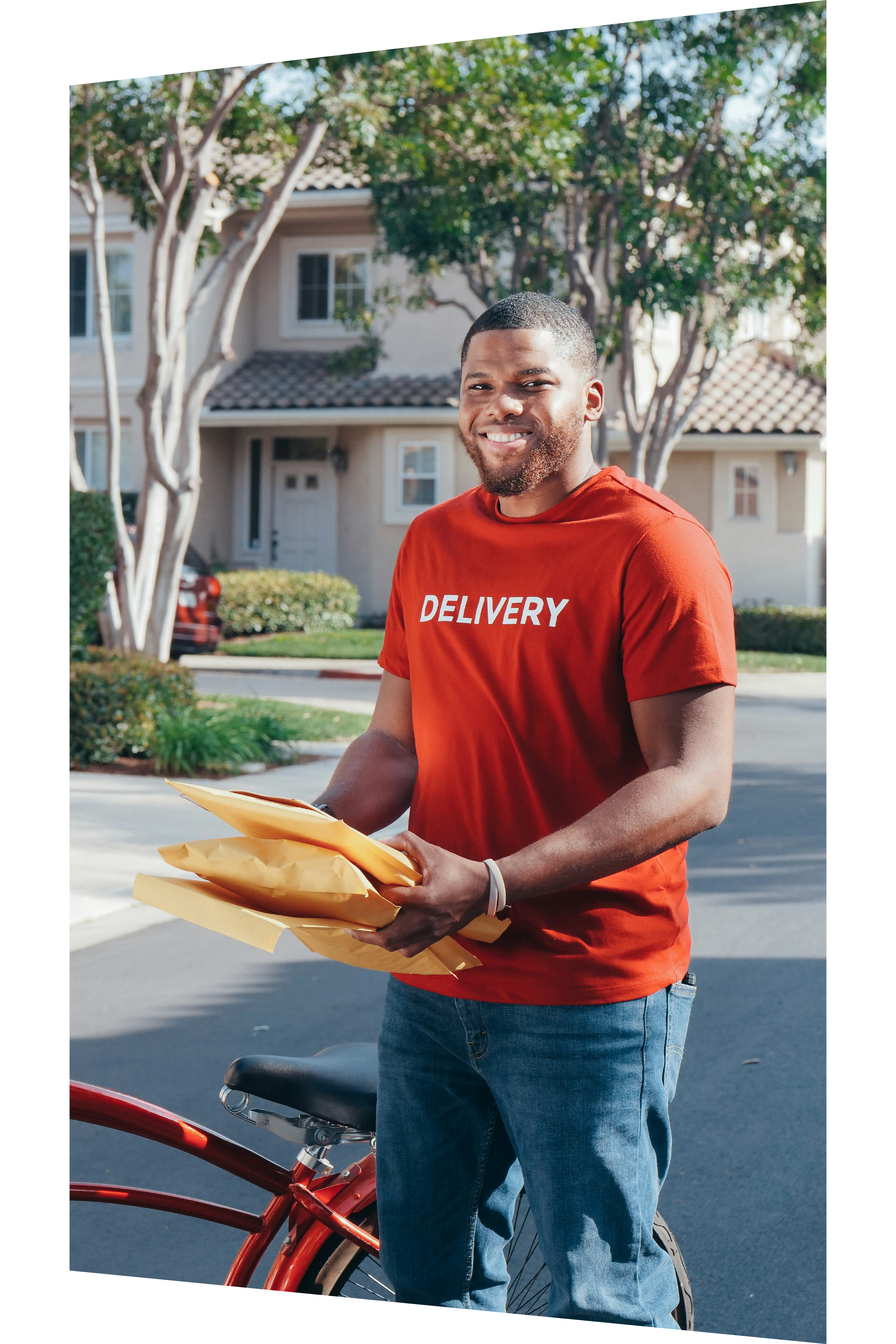 Delivery on bike